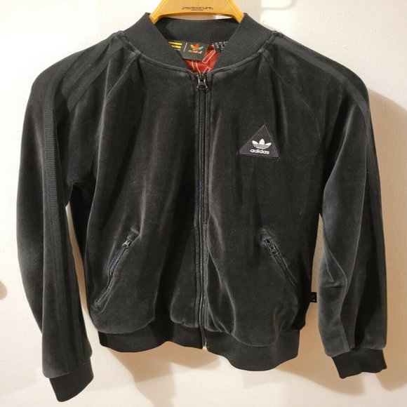 ADIDAS PHARRELLWILLIAMS HUMANRACESUPERSTAR VELOUR HUTRACK WOMEN'S JACKET XS/0-2 - Picture 11 of 16